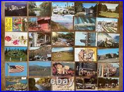 1000+ Antique USA Only Postcard Lot c1900 c1960s Views Holiday RPPC Collection