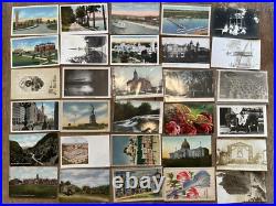 1000+ Antique USA Only Postcard Lot c1900 c1960s Views Holiday RPPC Collection