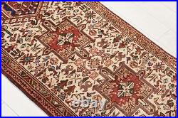 12' 6 x 2' 6 Excellent Hand-Knotted Antique Collectible Beige Tribal Runner Ru