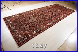 14' 1 x 5' 6 Excellent Collectible Hand-Knotted Antique Large Hallway Rug