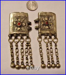 1700s Antique Rare Islamic Faith Religious Amulet Occult 2 Pendants Lot Fv1649