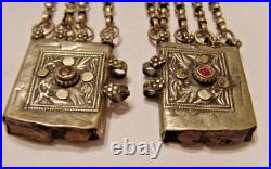 1700s Antique Rare Islamic Faith Religious Amulet Occult 2 Pendants Lot Fv1649