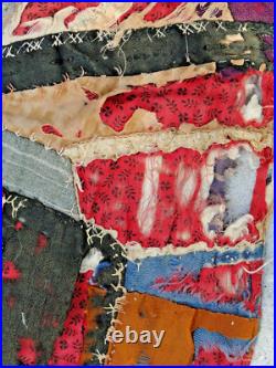 1800's STUNNING Antique Crazy Velvet Quilt Lots of Embroidery & Appliqué