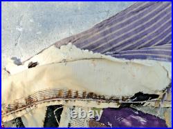 1800's STUNNING Antique Crazy Velvet Quilt Lots of Embroidery & Appliqué