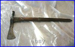 1800's Trade Pipe Tomahawk Native American Indian Brass Inlay Antique