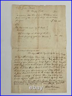 1811 antique SCHOOL ACCOUNT botetourt co va GEORGE JOHN BEALE washing laundry