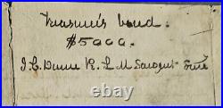 1827 Antique Note For $5000 Mass Ear & Eye Boston James Dunn Lucius Sargent