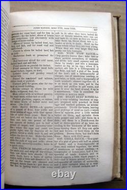 1858 ANTIQUE COOKBOOK Vintage Cookery HOME House FARM Healing RECIPES Etiquette