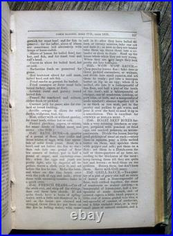 1858 ANTIQUE COOKBOOK Vintage Cookery HOME House FARM Healing RECIPES Etiquette