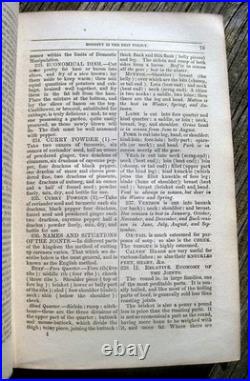 1858 ANTIQUE COOKBOOK Vintage Cookery HOME House FARM Healing RECIPES Etiquette