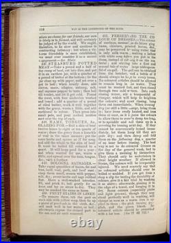 1858 ANTIQUE COOKBOOK Vintage Cookery HOME House FARM Healing RECIPES Etiquette