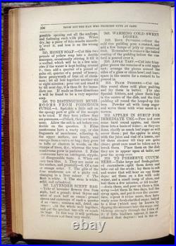 1858 ANTIQUE COOKBOOK Vintage Cookery HOME House FARM Healing RECIPES Etiquette