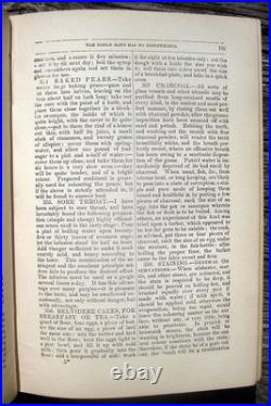 1858 ANTIQUE COOKBOOK Vintage Cookery HOME House FARM Healing RECIPES Etiquette