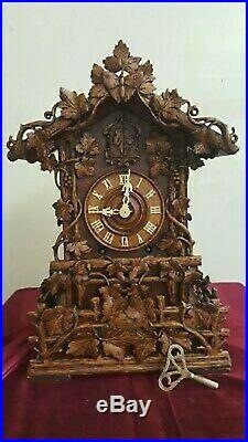 1870's Black Forest Antique Beha Shelf Cuckoo Clock Germany Model 509