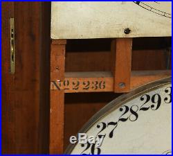 1874 Antique Ithaca No. 2 Regualator Hanging Bank Perpetual Calendar Wall Clock