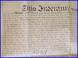 1877 antique VELLUM DEED phila pa FRANCIS SIMS doctor medicine TATTNAL PAULDING