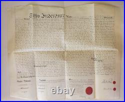 1877 antique VELLUM DEED phila pa FRANCIS SIMS doctor medicine TATTNAL PAULDING