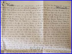 1877 antique VELLUM DEED phila pa FRANCIS SIMS doctor medicine TATTNAL PAULDING