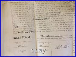 1877 antique VELLUM DEED phila pa FRANCIS SIMS doctor medicine TATTNAL PAULDING