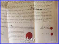 1877 antique VELLUM DEED phila pa FRANCIS SIMS doctor medicine TATTNAL PAULDING