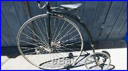 1880's 36 JUNIOR HIGH WHEEL PENNY FARTHING TYPE ANTIQUE BICYCLE