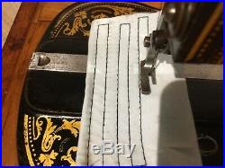 1886 Antique Singer 12k Fiddle base Hand Crank Sewing Machine