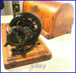 1886 Antique Singer 12k Fiddle base Hand Crank Sewing Machine