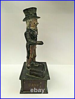 1886 Shepard Uncle Sam Antique Original Cast Iron Mechanical Bank