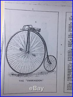 1889 FARRINGDON RATIONAL high wheel antique bicycle penny farthing