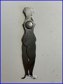 1890 Antique Lady Nude Full Body Machinist Caliper Tool Folk Art