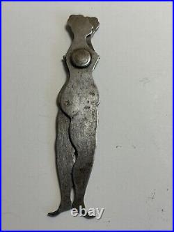 1890 Antique Lady Nude Full Body Machinist Caliper Tool Folk Art