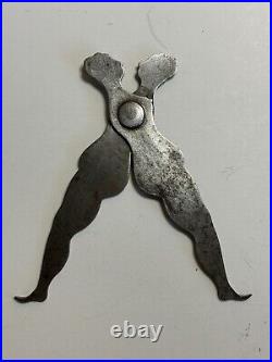 1890 Antique Lady Nude Full Body Machinist Caliper Tool Folk Art