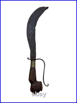 18C Antique Original South Curve Indian Kattti Dagger Period Collectible Display