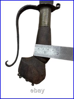 18C Antique Original South Curve Indian Kattti Dagger Period Collectible Display