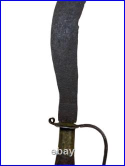 18C Antique Original South Curve Indian Kattti Dagger Period Collectible Display