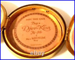 1910 Djer Kiss Two Fold Powder Rouge Compact Antique 1910 Pat'd For? Nos