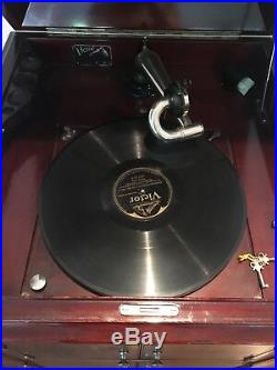 1914 Antique Victor Victrola Mahogany Phonograph VV XIV