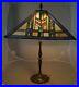 1920s-30s-Leaded-Stained-Glass-Shade-RARE-BRASS-BASE-Electric-Table-Lamp-01-la