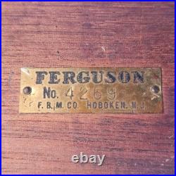 1920s Antique Humidor, Made in Hoboken, NJ by the Ferguson Brothers