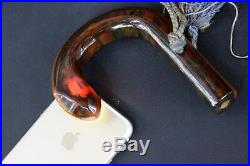 1920s CHERRY AMBER BAKELITE CATALIN marbled translucent Umbrella Handle Snake