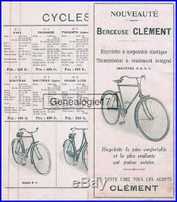 1924 BERCEUSE CLEMENT Front & Rear Suspension! Vintage Antique Bicycle