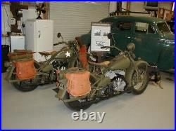 1941 & 1943 WWII Harley Davidson WLA WWII Type Trailer Original Mint Antique
