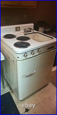 1950s Vintage CRANE Chef Kitchenette LK Series 3-IN-1 Stove/Sink/Fridge