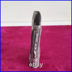 19c Antique Grid Cut Handwork Silver Sword Sheath Locket Original 55 Grams M806