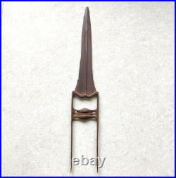 19c Antique Steel Long 17.25 Tiger Knife Dagger Mughal Sirohi State Rare IR230