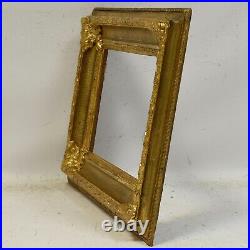 19th cent old decorative wooden frame 13.8 x 10.6 in inside