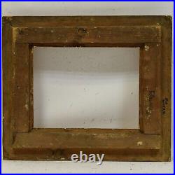 19th cent old decorative wooden frame 13.8 x 10.6 in inside