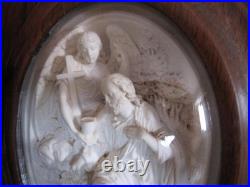 19thC Antique Jesus Christ angel dome made of meerschaum sculpture