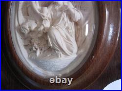 19thC Antique Jesus Christ angel dome made of meerschaum sculpture
