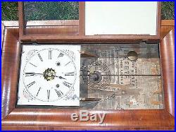 2 Antique 1800s Mantel Clock Weight Driven OG Case Parts Repair